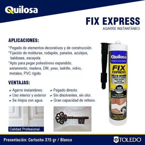 ▷ Adhesivo de Montaje para Madera, Yeso o Ladrillo - Fix Express