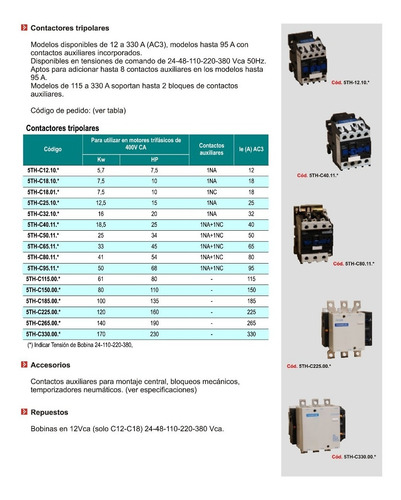 Contactor Tripolar 65a 12/24/110/220/380v 1 Aux Na Thomelec
