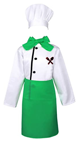 Easyforever Unisex Niños Niños Niñas 3 Piezas Chef Baker Rop