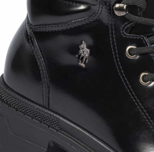 Botas Hicker Charol Sintetico Agujetas 1177703 Dama
