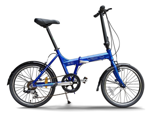 Bicicleta Plegable Vairo Mint Aluminio 7v Rod 20 - Palermo Color Azul Tamaño del cuadro Único
