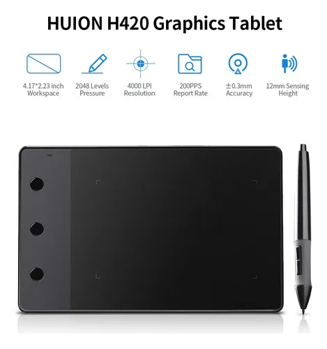 Tableta Para Diseño Gráfico Profesional Huion H420