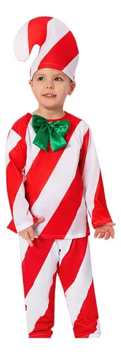 Disfraz De Bastón De Navidad Mono Navideño Disfraz Infantil