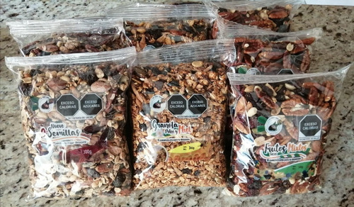 2 Paquetes: Frutos Secos Mixtos, Granola Y Cereal Horneado.