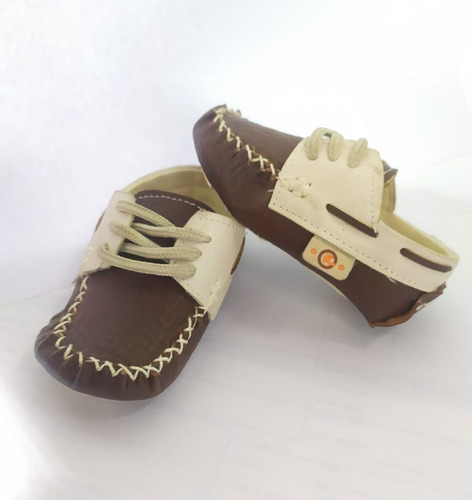 Zapato Mocasin Para Bebé - Precaminante - Cuero Trujillano