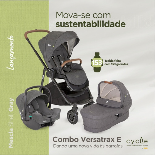 Carrinho De Bebê Travel System Trio Versatrax Cycle - Joie