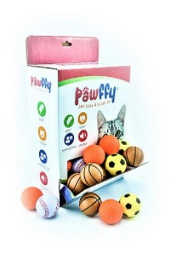 Juguete Gatos Pawffy Pelota Soft Varios Modelos 60pzs Sunny