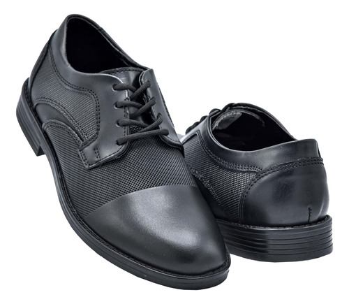 Zapato Niño Christian G. 1454 Piel Negro Vestir 22 Al 26