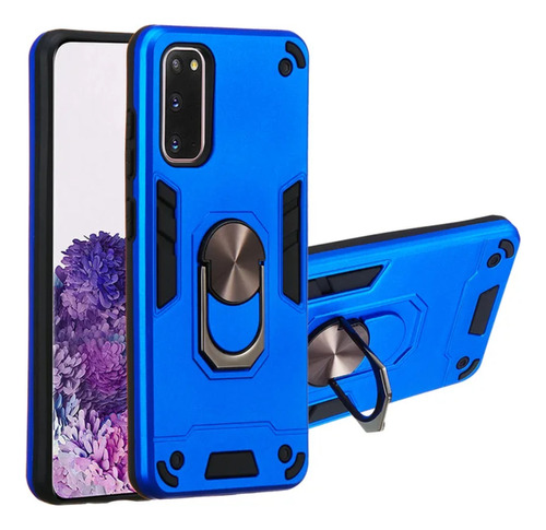 Funda Para Xiaomi Redmi Note 10 5g Con Anillo Metálico Azul