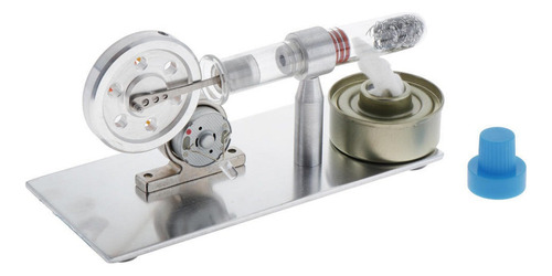 Mini Motor De Aire Caliente Stirling Modelo Con Led - Extern