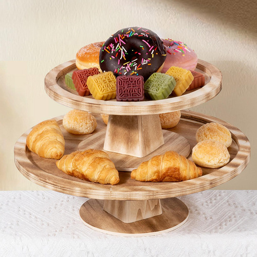 Soporte Para Magdalenas De 2 Niveles, Plato De Macarrón,