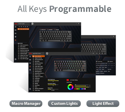 Teclado Mecánico Rk Royal Kludge, Inalámbrico, Rgb, 60 %