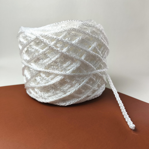 Cordón Tripolino 4mm 1/2 Kilo Blanco 8 Hebras
