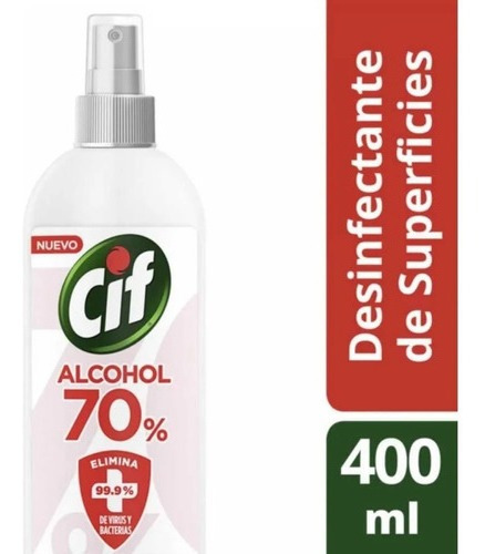 Cif Alcohol 70% Desinfectante De Superficie Spray 400ml