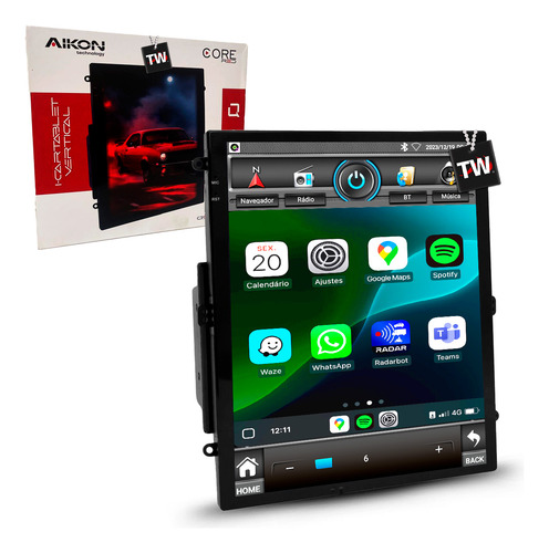 Kit Multimidia Tesla 2+64gb Ford Ka 2015 À 2023 Gps Carplay
