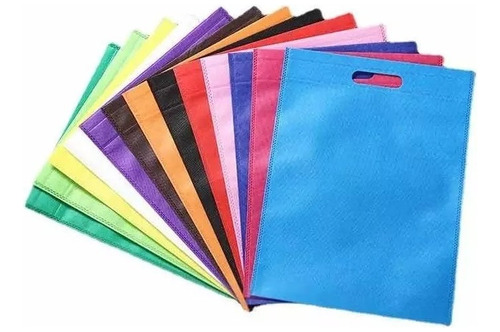 Pack 50 Bolsas Tnt De Genero 31 X 25 Cm Variedad Colores