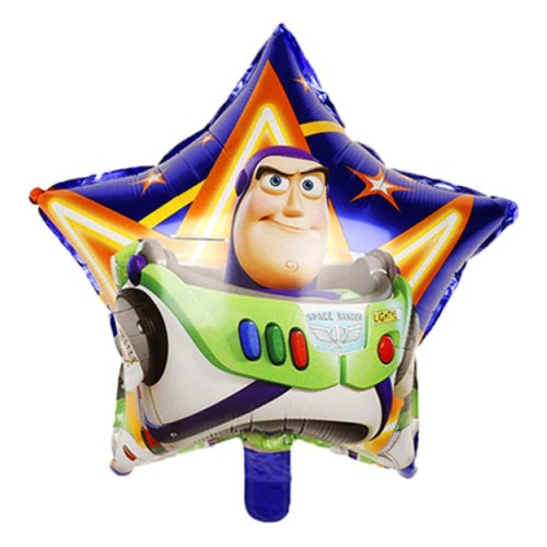 5 Globos Metalizados Estrellas Buzz Lightyear 45cm