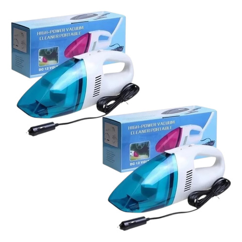 2 Pzs Aspiradora Para Auto Conexión 12v Portatil De Mano