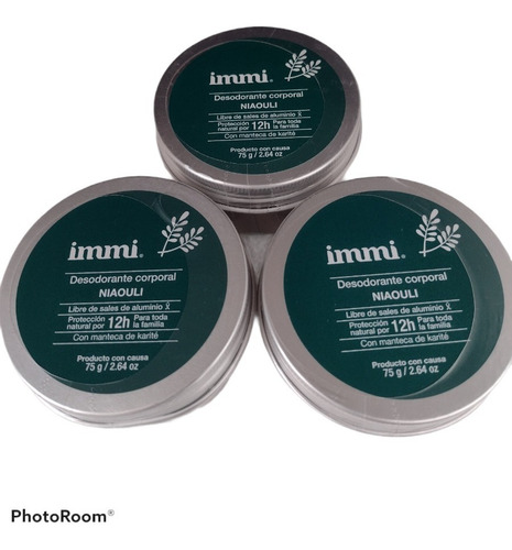 3 Desodorante Immi Lavanda Libre Aluminio Y Triclosan Vegano