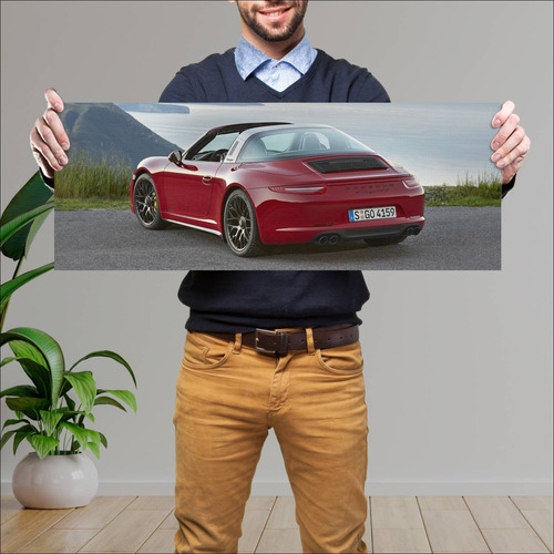 Cuadro 30x80cm Auto 2015 Porsche 911 Targa Gts 1 912