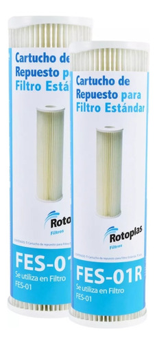 2 Cartuchos De Repuesto Para Filtro Estandar Paso1 Rotoplas