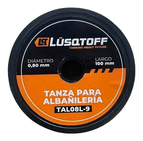 Tanza Hilo Albañil 0,8mm Naranja 100mt Lusqtoff Construcción
