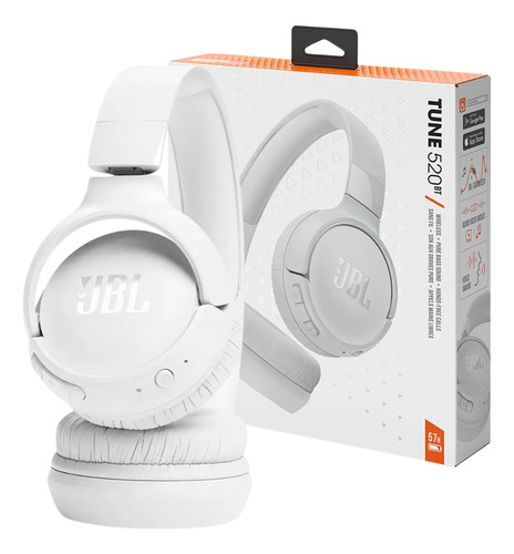 Fone De Ouvido Jbl Tune 520bt Bluetooth 5.3 Branco