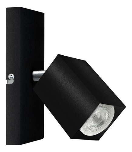 Lampara Aplique Pared Luz Movil Spot Negro Led Gu10 Moderno