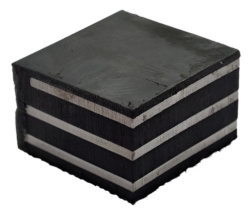 Apoio 2x20x20cm Neoprene Fretado Para Construção Civil