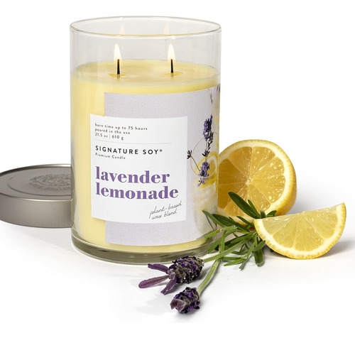 Vela Perfumada Con Tapa Y Limonada De Lavanda