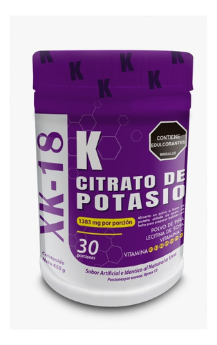 Citrato De Potasio Polvo 450g - g a $155