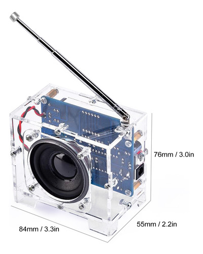 Receptor De Radio Fm Mini Tea5767 Transparent Shells Radio F