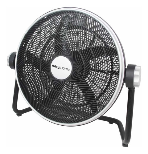 Ventilador Turbo De 20 Pulgadas Kanjihome 5 Aspas Plasticas Color de la estructura Negro Color de las aspas Negro