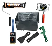 Comprar Kit Pintor -pinceles - Rodillos - Bandeja Pintura Espátulas 
