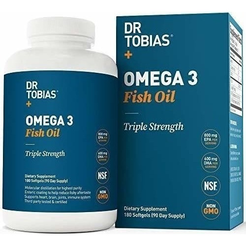 Omega 3 Triple Fuerza Dr Tobias 2000 Mg 180 Capsulas Blandas
