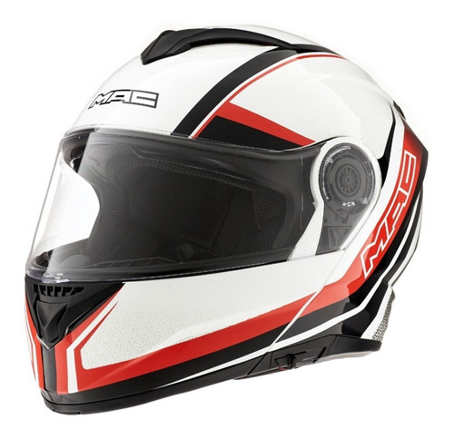 Casco Moto Rebatible Mac Rock Stroke Doble Visor Plan Fas