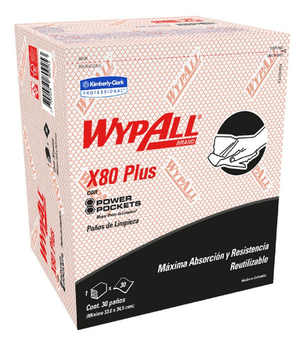 Wypall Kimberly Clark Paños De Limpieza X80 Colores Occ