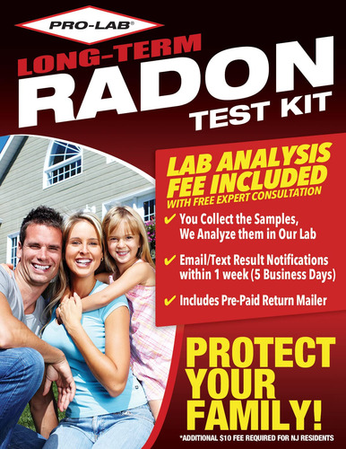 Pro-lab Kit De Prueba De Radon A Largo Plazo -lab Fee Inclui