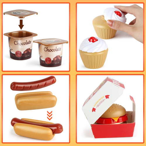 Juego De Comida Rápida 59 Piezas Cocina Accesorios Extracció