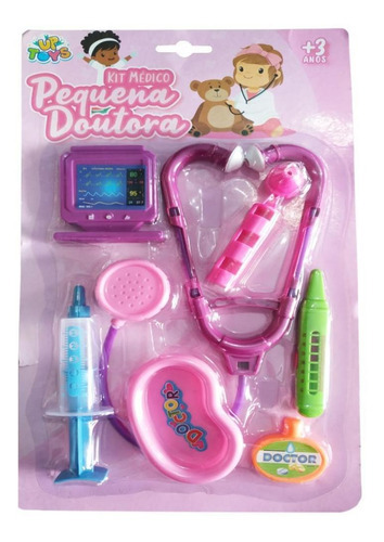 Kit Médico Pequena Doutora 7 Peças Zoop Toys Infantil Rosa