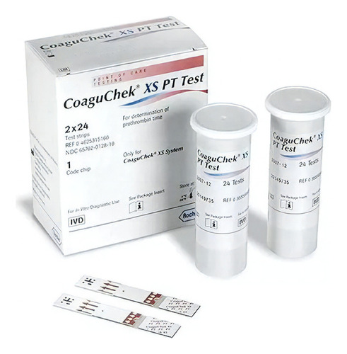 Tiras Coaguchek P/ Teste Coagulação Sangue - Roche 48 Tiras