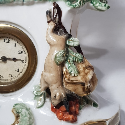 Imagen 5 de 10 de Antiguo Reloj Francés Perros Porcelana Alemania Mag 59213