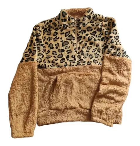 Poleron Polar Leopardo Mujer Talla S