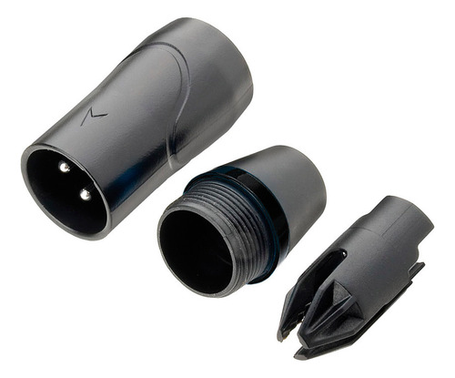 Kit 10 Plug Conector Xlr Cannon Macho Femea Corpo Met. Pt