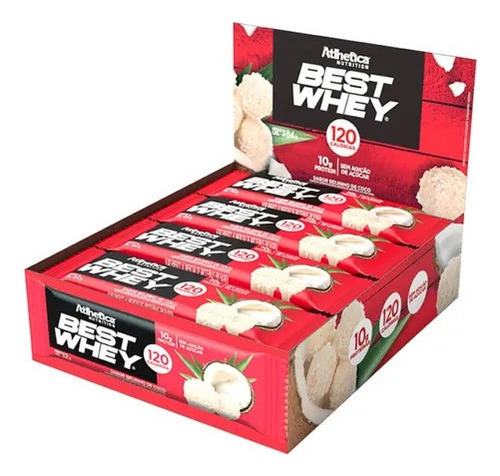 Mega - Best Whey Bar Sabores C/ 12 Atlhetica Sabor Beijinho