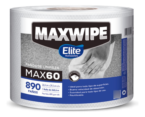 Elite Maxwipe Paños De Limpieza Max60 890 Unid