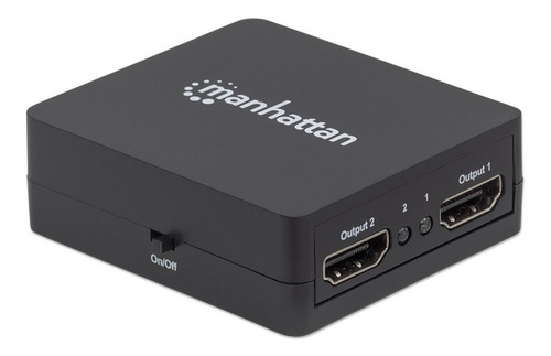Imagen 6 de 6 de Video Splitter De 2 Puertos Hdmi 1080p Negro Manhattan
