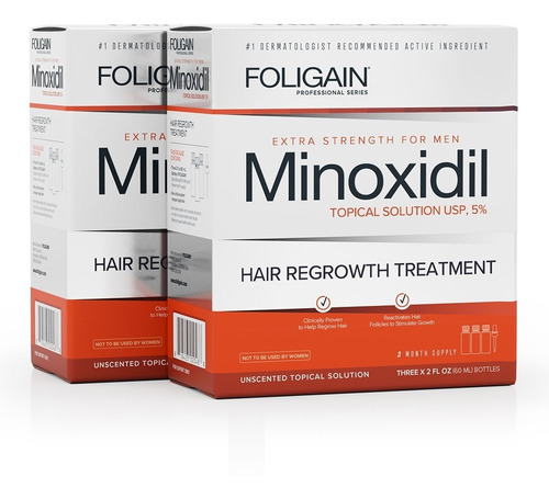 Foligain Minoxidil 5% Solución Tópica 6 Meses De Tratamiento