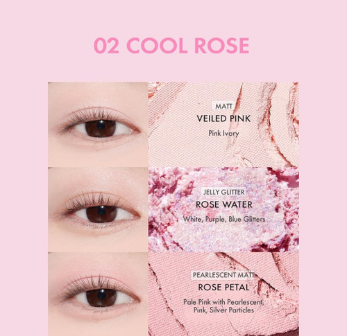 Amuse Eye Color Palette #02 Cool Rose - K Beauty