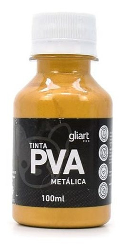 Tinta Pva Metálica 100ml - Gliart Ouro